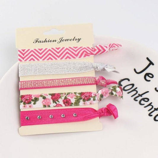 Ibiza elastiekjes - Fuchsia mix - Medase