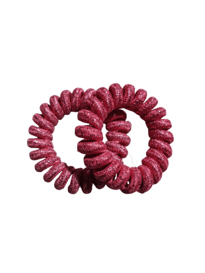 Kabelelastieken glitter - Roze - Medase