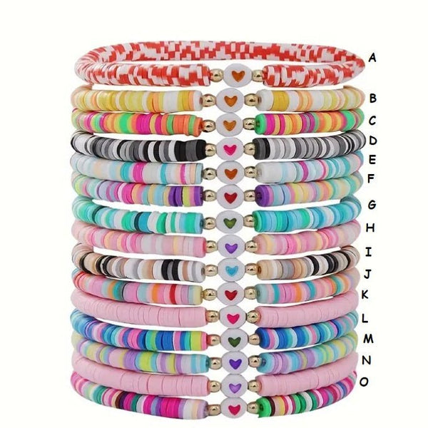 Katsuki Armband – Elastisch – Hartjesbedel – Vrolijke Kleuren - Medase