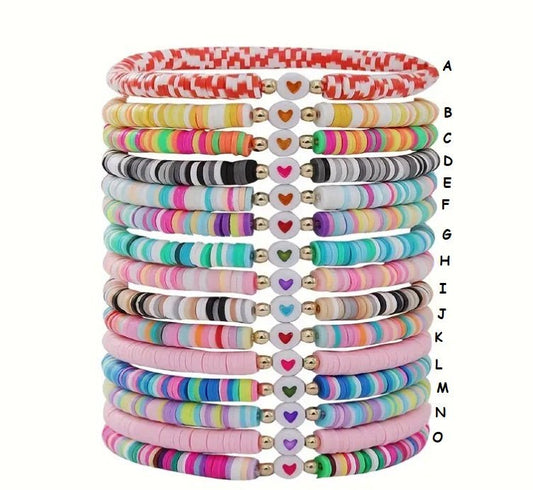Katsuki Armband – Elastisch – Hartjesbedel – Vrolijke Kleuren - Medase
