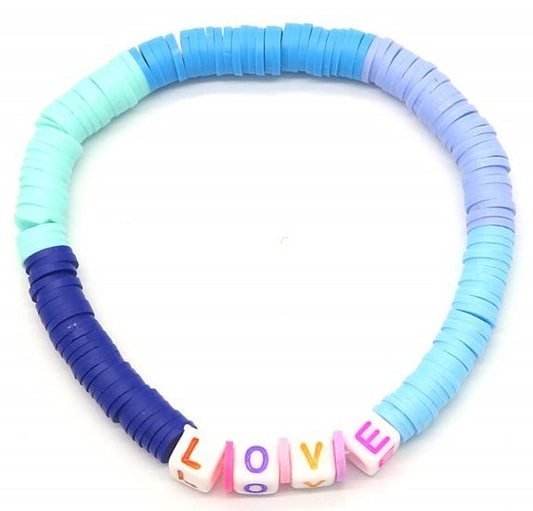 Katsuki armband love - blauw - Medase