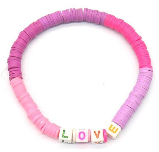 Katsuki armband love - Paars/Roze - Medase