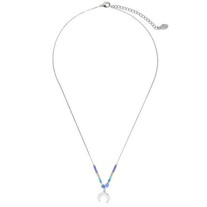 Ketting beaded moon - Blauw - Medase