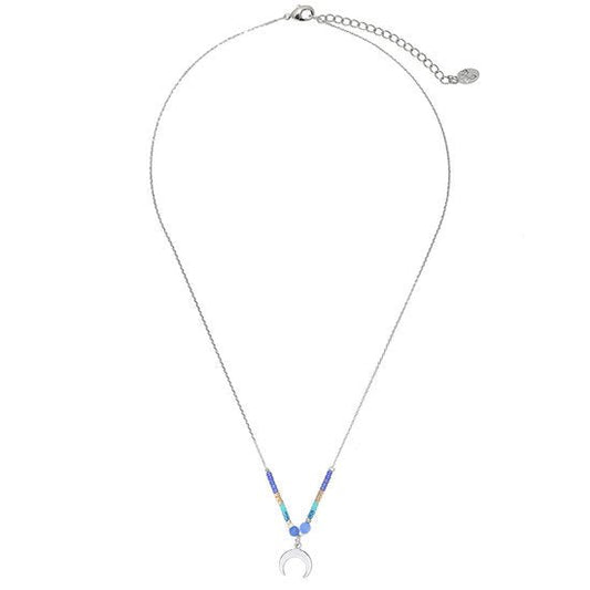 Ketting beaded moon - Blauw - Medase