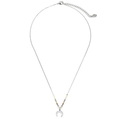 Ketting beaded moon - Grijs - Medase