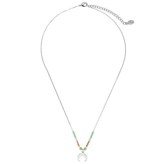 Ketting beaded moon - Groen - Medase