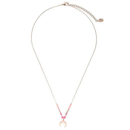 Ketting beaded moon - Roze - Medase