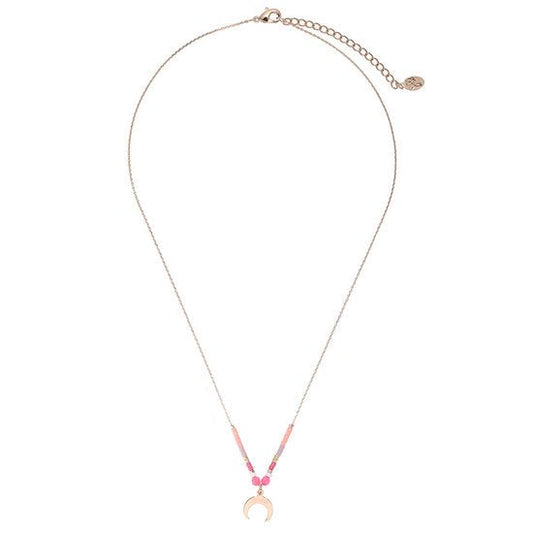 Ketting beaded moon - Roze - Medase
