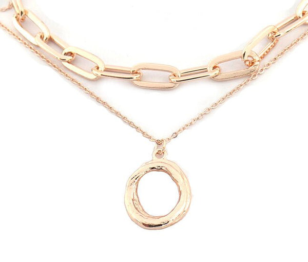 Ketting dubble chain - Rose Goud - Medase