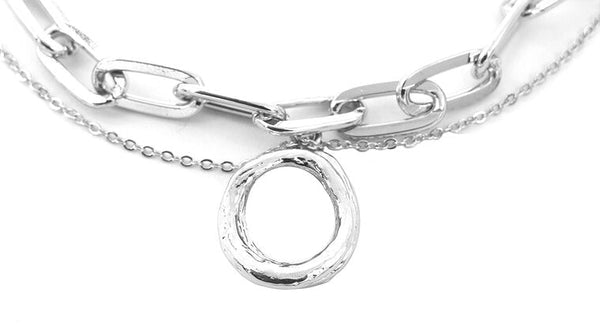Ketting dubble chain - Zilver - Medase