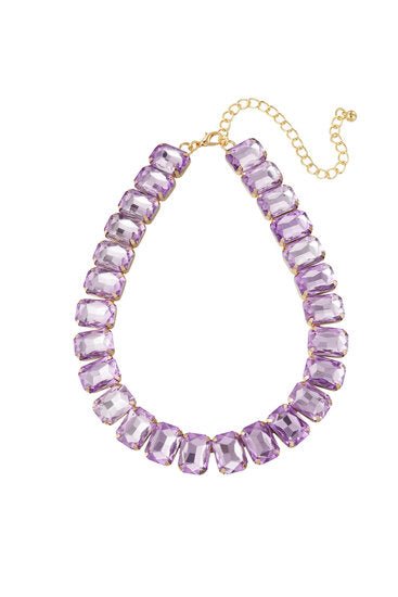 Ketting glamour - Goud/Paars - Medase