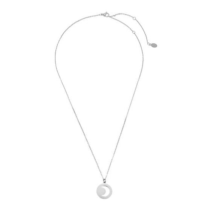 Ketting moon stainless steel - zilver - Medase