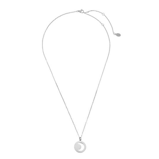 Ketting moon stainless steel - zilver - Medase