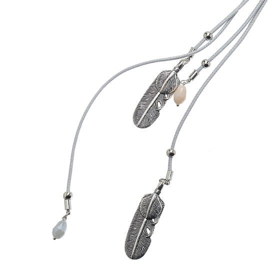 Ketting mystical leafs - Grijs - Medase