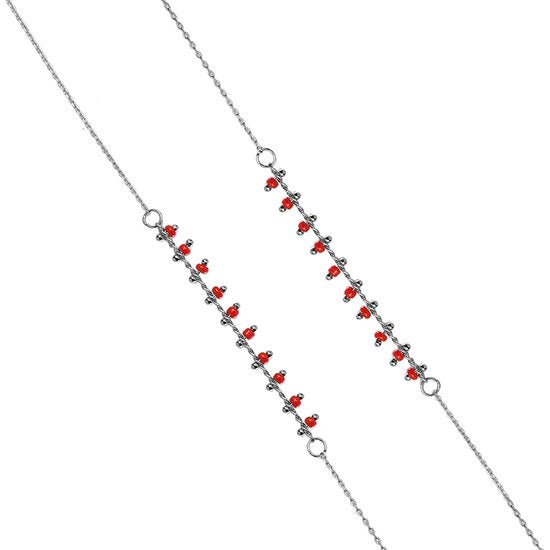 Ketting small beads - Rood - Medase