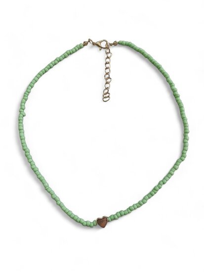 Ketting summer vibes heart - Groen - Medase