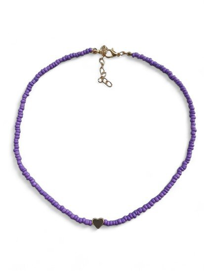Ketting summer vibes heart - Paars - Medase