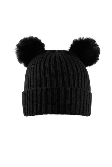 Kids Wintermuts basic - Zwart - Medase