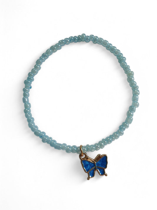 Kinder armband vlinder - Blauw - Medase