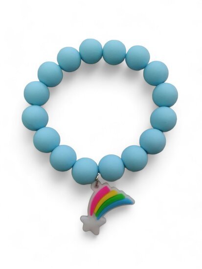 Kinderarmband rainbow star blauw - Medase