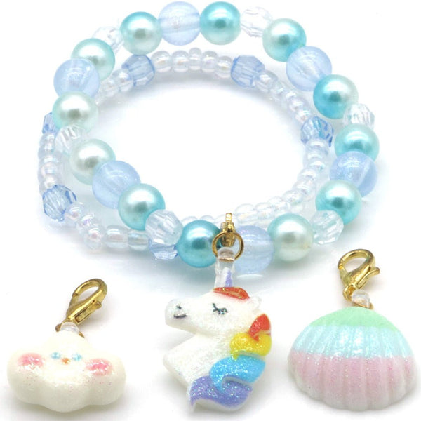Kinderarmbandjes Set - 2 Armbanden met 3 Bedels - Div kleuren - Medase