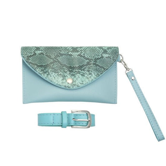 Kleine tas/Heup tas met riem snake - Blauw - Medase