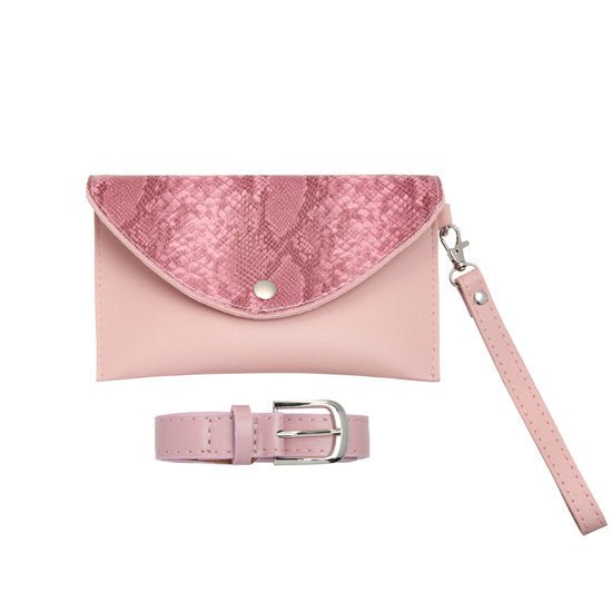 Kleine tas/Heup tas met riem snake - Roze - Medase