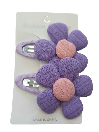 Klik klak speldje flowers - Paars - Medase