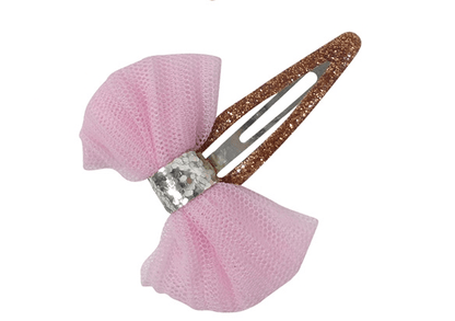 Klik klak speldjes glitter met strik - Medase