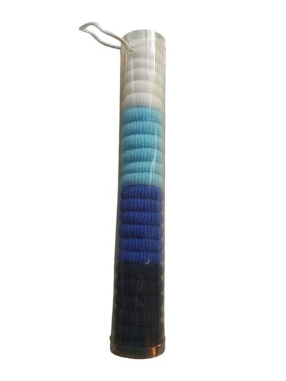 Koker badstof elastiekjes - Blauw - Medase