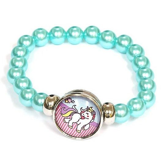 Kralenarmband eenhoorn - Blauw - Medase