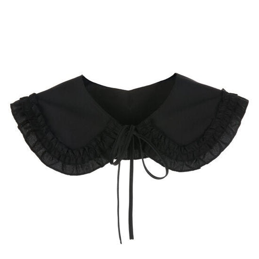 Los kraagje/Blouse kraagje basic small - Zwart - Medase