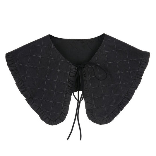 Los kraagje/Blouse kraagje basic square - Zwart - Medase