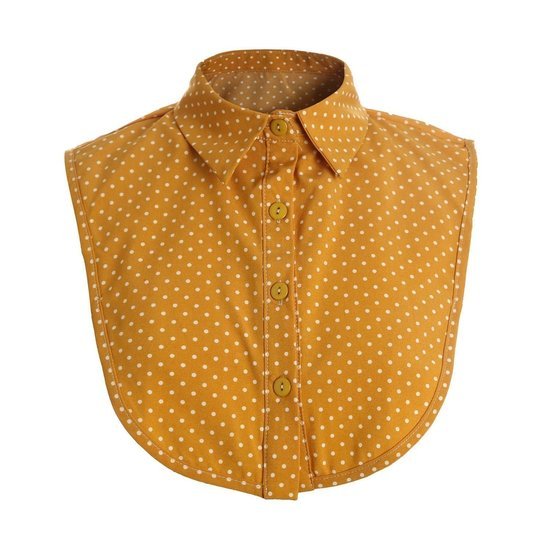 Los kraagje/Blouse kraagje dots - geel - Medase