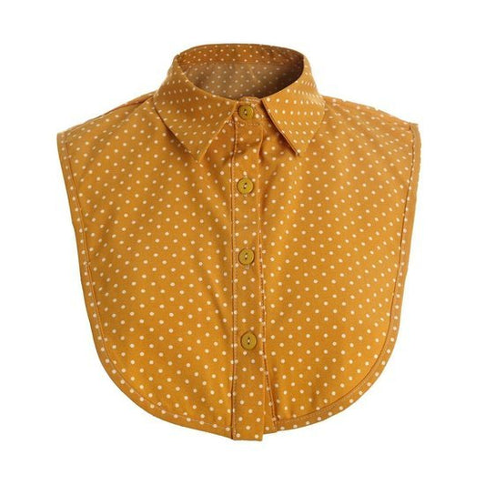 Los kraagje/Blouse kraagje dots - geel - Medase