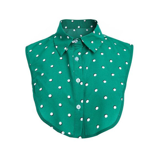Los kraagje/Blouse kraagje dots - Groen - Medase