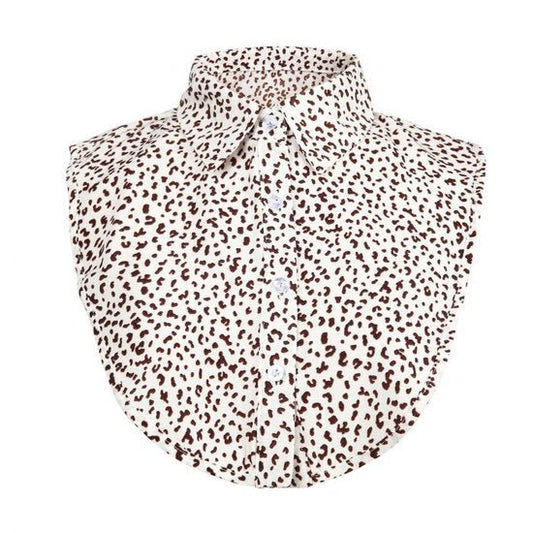 Los kraagje/Blouse kraagje leopard - Beige/bruin - Medase