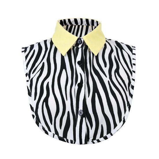 Los kraagje/Blouse kraagje zebra - geel - Medase