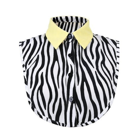 Los kraagje/Blouse kraagje zebra - geel - Medase