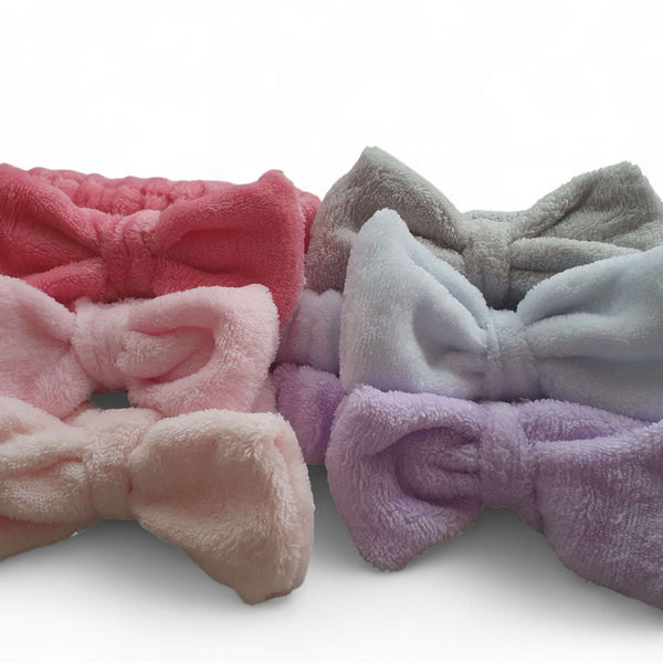 Make - up haarband met zachte strik – diverse effen kleuren - Medase
