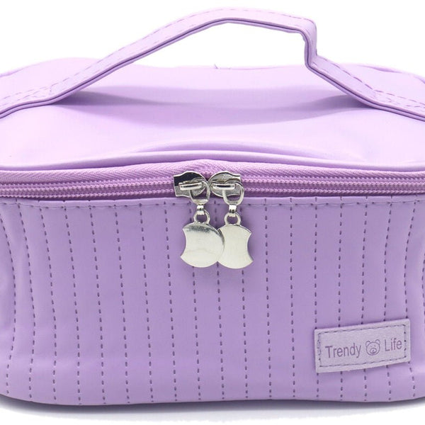 Make - up Tas met Handvat - Div kleuren - Toilettas met Vakjes 20x12x10cm - Medase