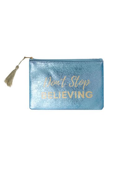 Make - up/Toilet tas metallic dont stop believing - Blauw - Medase