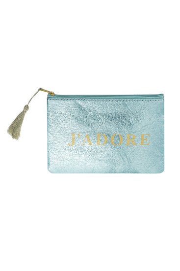 Make - up/Toilet tas metallic j`adore - Blauw - Medase