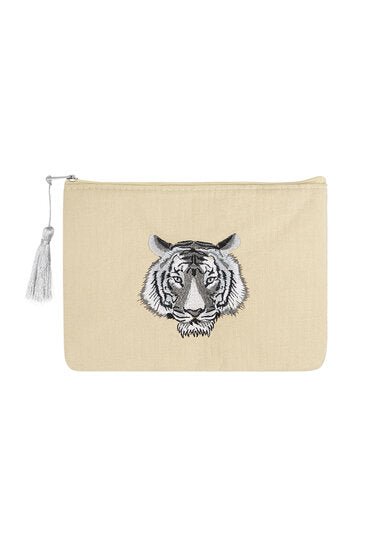 Make - up/Toilet tas tiger - Beige - Medase