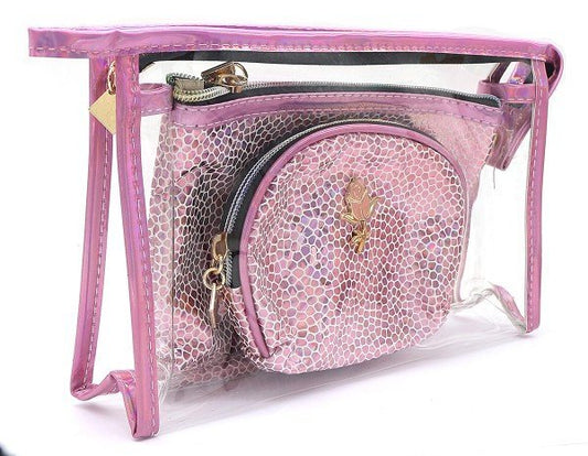 Make - up/Toilet tassen set rose - Roze - Medase