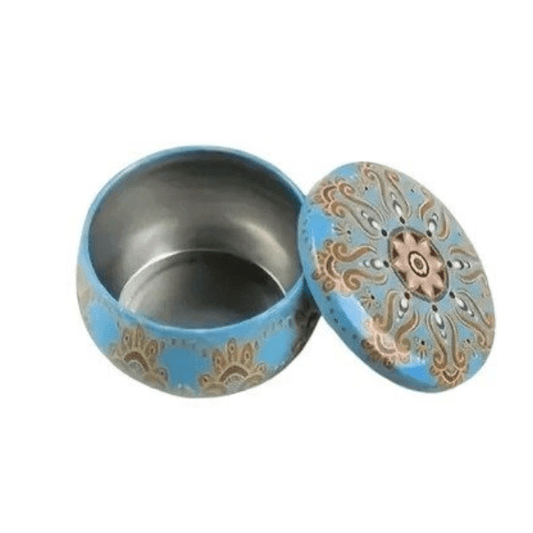 Metalen opberg blikje - Blauw - Medase