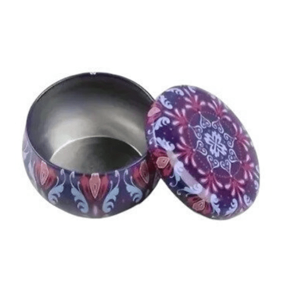 Metalen opberg blikje - Paars/Blauw - Medase