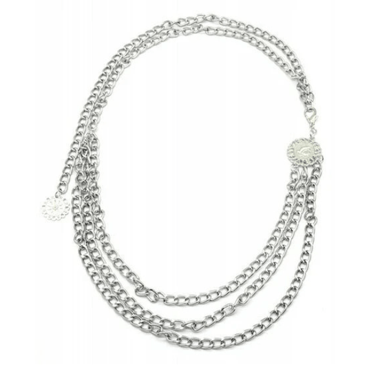 Metalen riem layered - Zilver - Medase