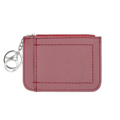 Mini portemonnee snake skin met sleutelring - Roze rood - Medase