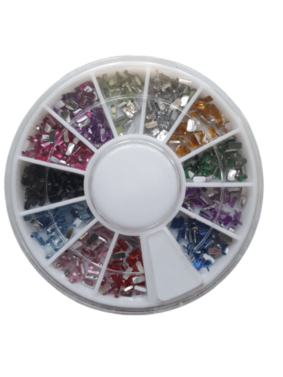 Nail art carrousel rechthoek - gekleurd - Medase